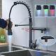 LED Kitchen Sink Faucet With Pull Down Sprayer Mixer Tap Swivel Spout ORB Cover