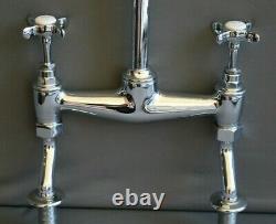 LEFROY BROOKS MIXER TAPS IDEAL BELFAST KITCHEN SINK FULLY REFURBED 24cm SPOUT