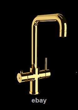 Lavatap 3-in-1 Instant Hot Water Kitchen Tap Polished Gold Finish Bnwt