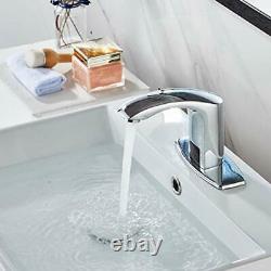 Luxice Sensor Automatic Touchless Bathroom Sink Faucet Hot & Cold Mixer Cover