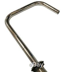 MGS 2 Hole Kitchen Sink Mixer Tap with Pull Out Spray Polished Stainless Steel