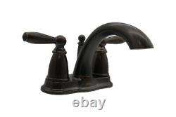 MOEN Brantford 4 in. Centerset 2-Handle Bathroom Faucet Oil Rubbed Bronze