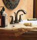 MOEN Eva 8 in. Widespread 2-Handle High-Arc Bathroom Faucet Trim Kit Bronze