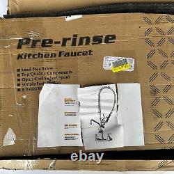 MSTJRY Wall Mount Kitchen Faucet Commercial Coiled Spring Pre Rinse Sprayer New