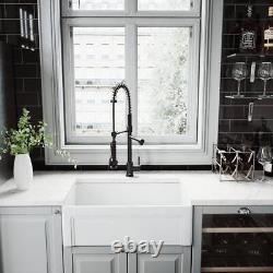 Matte Black Kitchen Faucet Swivel Single Handle Sink Pull Down Sprayer Mixer Tap