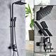 Matte Black Rainfall 8 Shower Faucet Set Shower System With Tub Spout Mixer Tap