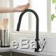 Matte Black Touch On Kitchen Faucet Pull Down Sprayer Sink Swivel Mixer Tap