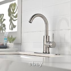 Modern Waterfall Bathroom Sink Faucet Chrome Single Hole Mixer Tap byte