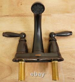 Moen 6610ORB Brantford OilRubbed Bronze 2 Handle Lavatory Lever Centerset Faucet