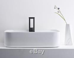 NEW Unique Bathroom Sink Faucet Hot&Cold Mixer Brass Modern Taps 1 handles Black