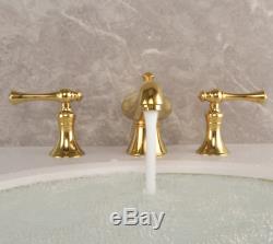 NEW Unique Magic Lamp Bathroom Sink Faucets Brass Hot&Cold Mixer Taps 2 handles