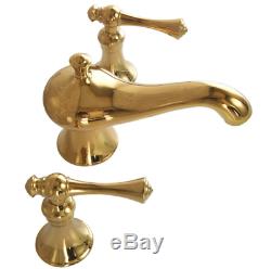 NEW Unique Magic Lamp Bathroom Sink Faucets Brass Hot&Cold Mixer Taps 2 handles