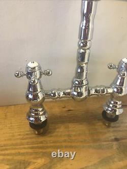 New Colonial Chrome Kitchen Tap Ideal Belfast Butler Sink T80