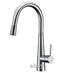 New ECT Global Pull Out Sink Mixer Swivel Kitchen Pin Handle Tap Chrome Curo WT