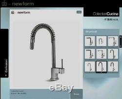 Newform Forma 60550-21-018 Tubular Swivel + Pull-out Kitchen Sink Mixer NIB