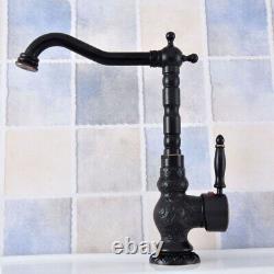 Oil Rubbed Bronze Kitchen Basin Faucet Swivel Spout Vessle Sink Mixer Tap Qsf624