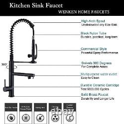 Oil Rubbed Bronze Single Handle High Arc Spring Kitchen Sink Faucet Swivel Mixer