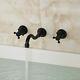 Oil Rubbed Bronze Wall Mount Bath Sink Faucet Widespread Dual Handles Mixer Tap