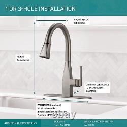 Peerless Xander Single-Handle Kitchen Sink Faucet with Pull Down Sprayer, Stainl