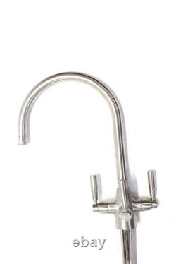 Perrin & Rowe London Silver Tone Metis Sink Mixer with Filtration And Rinse