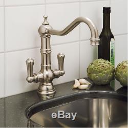 Perrin & Rowe Picardie Sink Mixer With Twin Levers Satin Brass 2nd