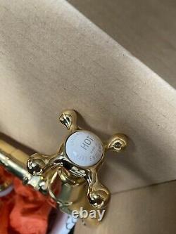 Polished Brass Belfast Sink Kitchen Taps LEFROY BROOKS New And Boxed £395