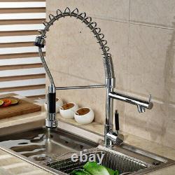 Polished Chrome Pull out Spray Kitchen Sink Faucet Swivel Spout Mixer Tap Zsf078