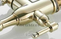 Polished Gold 3 Way Kitchen Sink Faucet Mixer Tap RO Purified Filter Water Spout