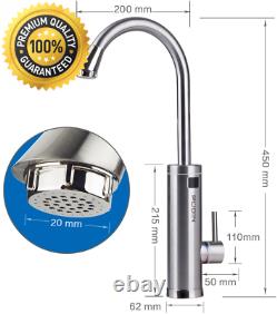 Pudin, 220V Electric Instant Heater Tap, Supply Hot and Cold Water, Stainless