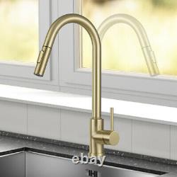 Pull Out Mixer Touch Control Brushed Gold Smart Sensor Kitchen Sink Faucet Tap