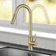 Pull Out Mixer Touch Control Brushed Gold Smart Sensor Kitchen Sink Faucet Tap