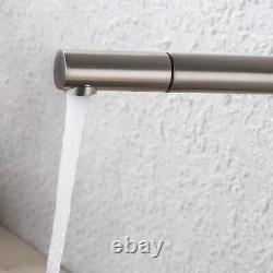 Pull out Spray Kitchen Faucet Brushed Nickel Basin Sink Mixer Tap withCover SUS304