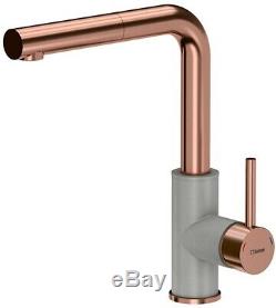 Quadron Angelina Pull Out Kitchen Sink Mixer Tap Copper/grey Finish Pvd Steelq
