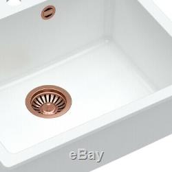 Quadron Angelina Pull Out Kitchen Sink Mixer Tap Copper/white Finish Pvd Steelq