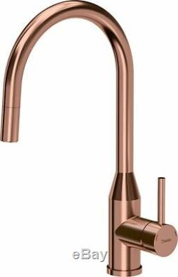 Quadron Audrey Pull Out Kitchen Sink Mixer Tap Copper Finish Pvd Steelq