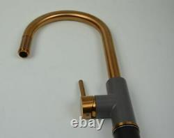 Quadron Jennifer Pull Out Kitchen Sink Mixer Tap Copper Grey Finish Pvd Steelq