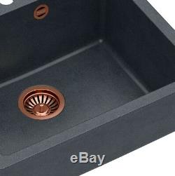 Quadron Jennifer Pull Out Kitchen Sink Mixer Tap Copper/black Finish Pvd Steelq