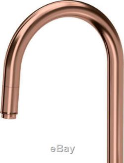 Quadron Jennifer Pull Out Kitchen Sink Mixer Tap Copper/grey Finish Pvd Steelq