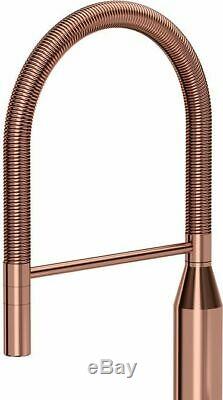 Quadron Marylin Moveable Pull Out Kitchen Sink Mixer Tap Stainless Steel Copper