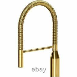 Quadron Marylin Moveable Pull Out Kitchen Sink Mixer Tap Stainless Steel Gold
