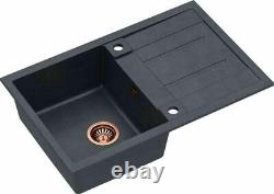 Quadron Morgan 111+sophia Slim Single Lever Kitchen Sink Mixer Tap Copper Black
