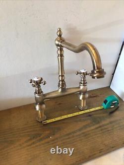 Refurbished Colonial Brass Bronze Kitchen Tap Ideal Belfast Butler Sink T30