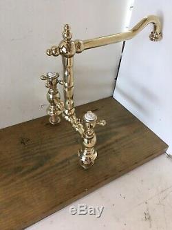 Refurbished Colonial Brass Kitchen Tap -Ideal Belfast Sink-Great Quality T64