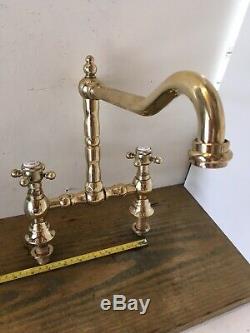 Refurbished Colonial Brass Kitchen Tap -Ideal Belfast Sink-Great Quality T64