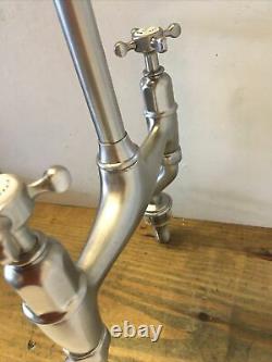 Refurbished Perrin & Rowe Ionian Pewter Kitchen Mixer Tap Ideal Belfast Sink T75