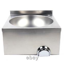 Restaurants Commercial Sink Hand Washing Basin with Hot & Cold Mixer Faucet