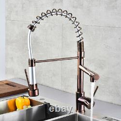 Rose Gold 2-Function Kitchen Sink Pull Down Spray Swivel Spout Mixer Faucet Tap