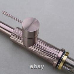 Rose Gold Kitchen Faucet Brass Single Handle Sink Pull Down Sprayer Mixer Tap