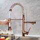Rose Gold Kitchen Faucet Swivel Single Handle Sink Pull Down Sprayer Mixer Tap