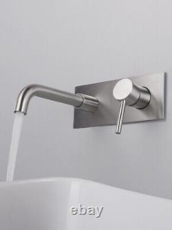 SUS Basin Sink Faucet Swivel Spout Mixer Bathroom Tap Single Handle Wall Mounted